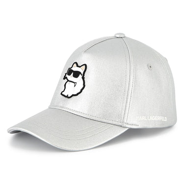 KARL LAGERFELD Gorra plateada aplicacion choupette